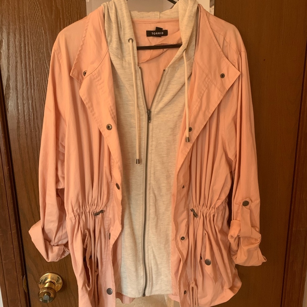 Torrid Peach and Beige Jacket